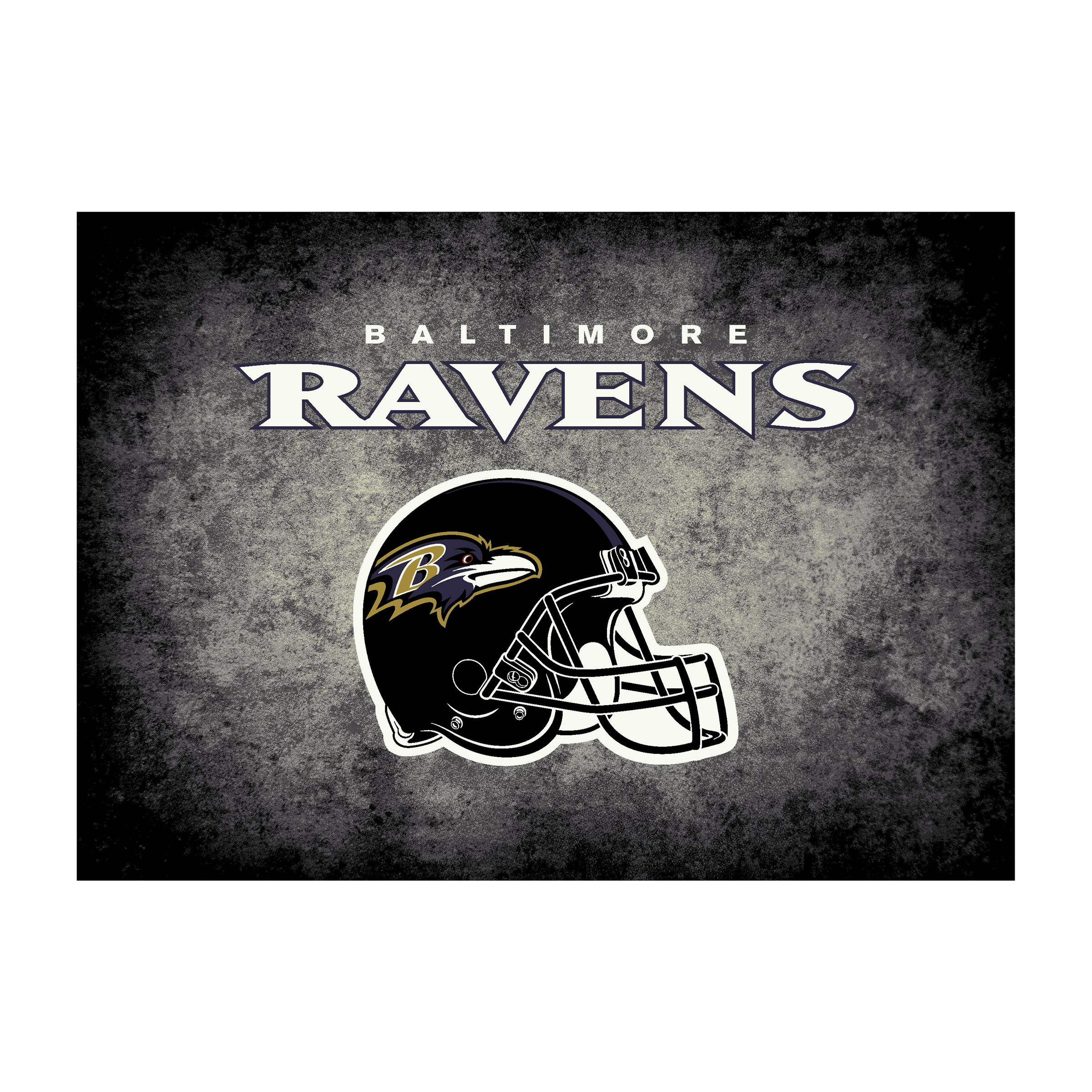 baltimore ravens 6x8 distressed area rug officially licensed nfl