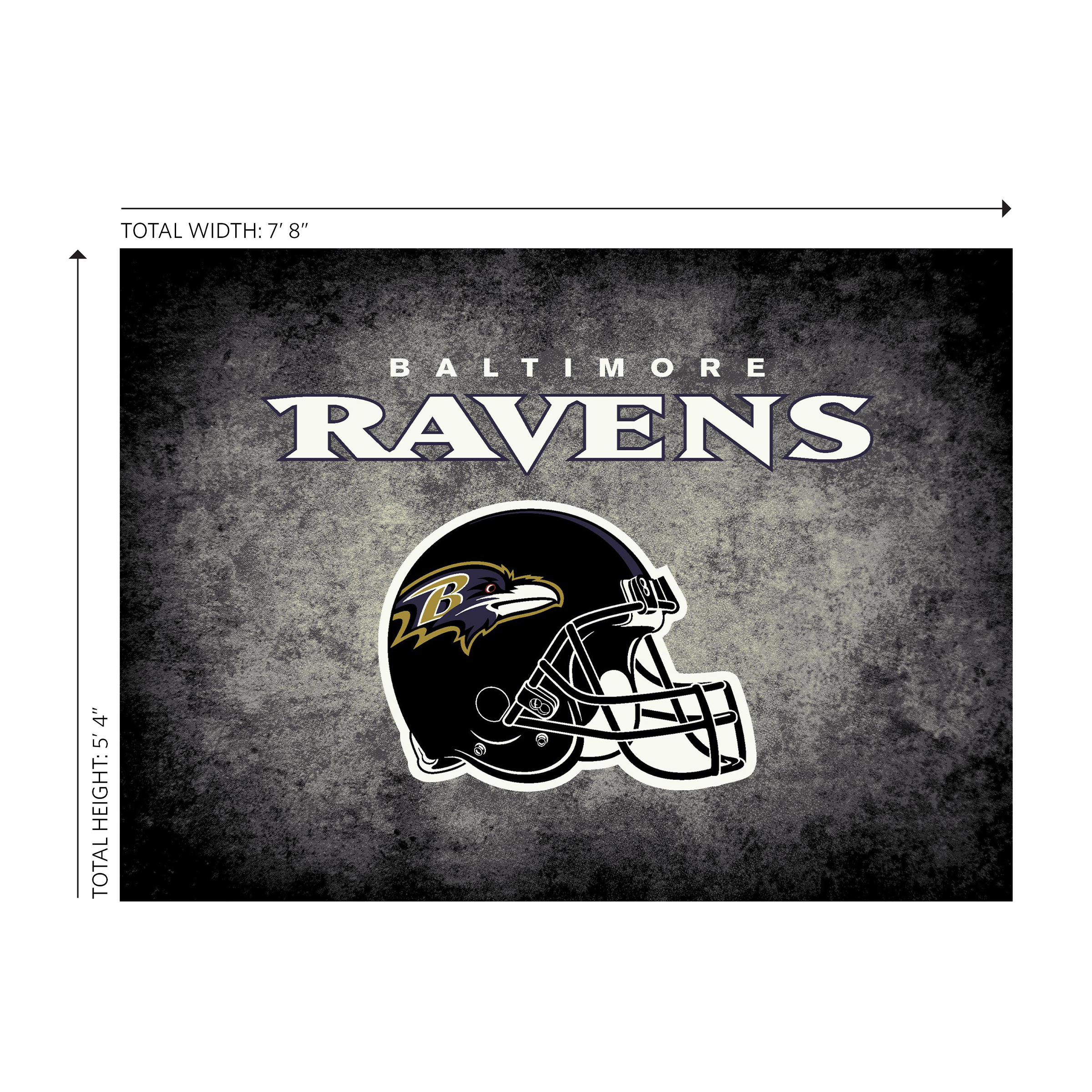 baltimore ravens 6x8 distressed area rug officially licensed nfl