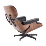 35 Inch Black Tufted Swivel Lounge Chair With Ottoman