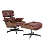35 Inch Brown Tufted Leather Swivel Lounge Chair with Ottoman 11 35 Inch Brown Tufted Leather Swivel Lounge Chair with Ottoman