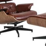 35 Inch Brown Tufted Leather Swivel Lounge Chair with Ottoman 16 35 Inch Brown Tufted Leather Swivel Lounge Chair with Ottoman