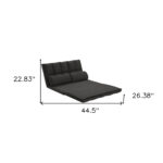 Gray Convertible Futon Loveseat with Tufted Cushions and Pillows 12 Gray Convertible Futon Loveseat with Tufted Cushions and Pillows
