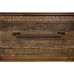 Distressed Wood Buffet Table with Shelving for Storage