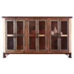 Distressed Solid Wood Credenza With Rustic Finish and Storage 6 Distressed Solid Wood Credenza With Rustic Finish and Storage