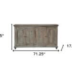 Distressed Green Solid Wood Credenza with Shelving and Storage 10 Distressed Green Solid Wood Credenza with Shelving and Storage