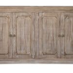 Distressed Rustic Green Solid and Manufactured Wood Storage Credenza