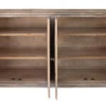 Distressed Mango and Pine Wood Credenza With Shelving 72 Inch 7 Distressed Mango and Pine Wood Credenza With Shelving 72 Inch