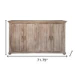 Distressed Mango and Pine Wood Credenza With Shelving 72 Inch 10 Distressed Mango and Pine Wood Credenza With Shelving 72 Inch