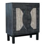 Rustic Black Distressed Wood Buffet Table with Storage Shelving 6 Rustic Black Distressed Wood Buffet Table with Storage Shelving