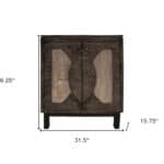 Rustic Two-Tone Distressed Wood Buffet Table With Storage Shelves 10 Rustic Two-Tone Distressed Wood Buffet Table With Storage Shelves