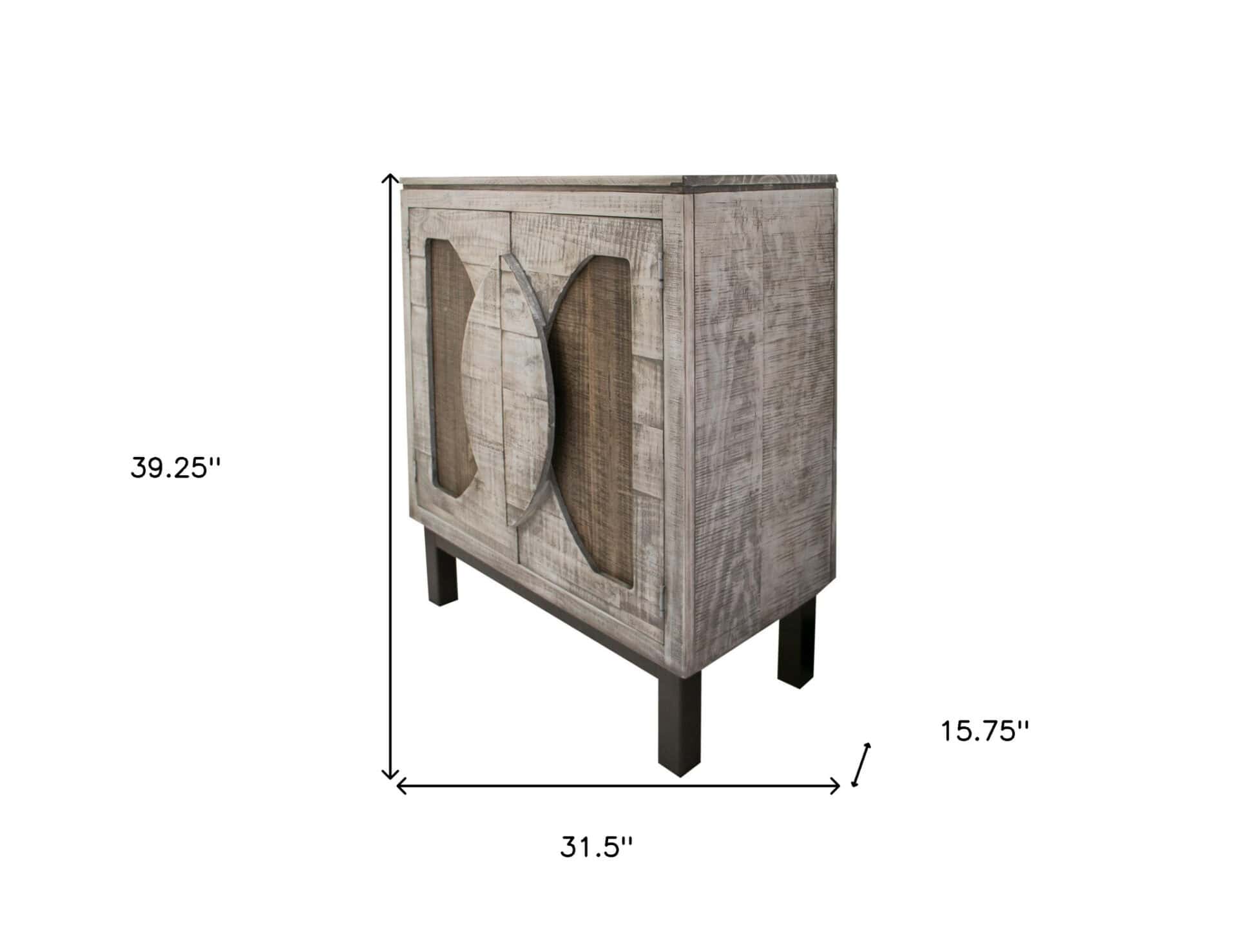 Distressed White Wood Buffet Table with Shelves and Storage 5 Distressed White Wood Buffet Table with Shelves and Storage - Image 5