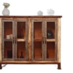 Distressed Solid Wood Buffet Cabinet with Storage Shelves (Single) 7 Distressed Solid Wood Buffet Cabinet with Storage Shelves (Single)