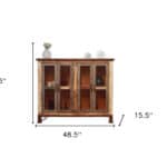 Distressed Solid Wood Buffet Cabinet with Storage Shelves (Single) 12 Distressed Solid Wood Buffet Cabinet with Storage Shelves (Single)