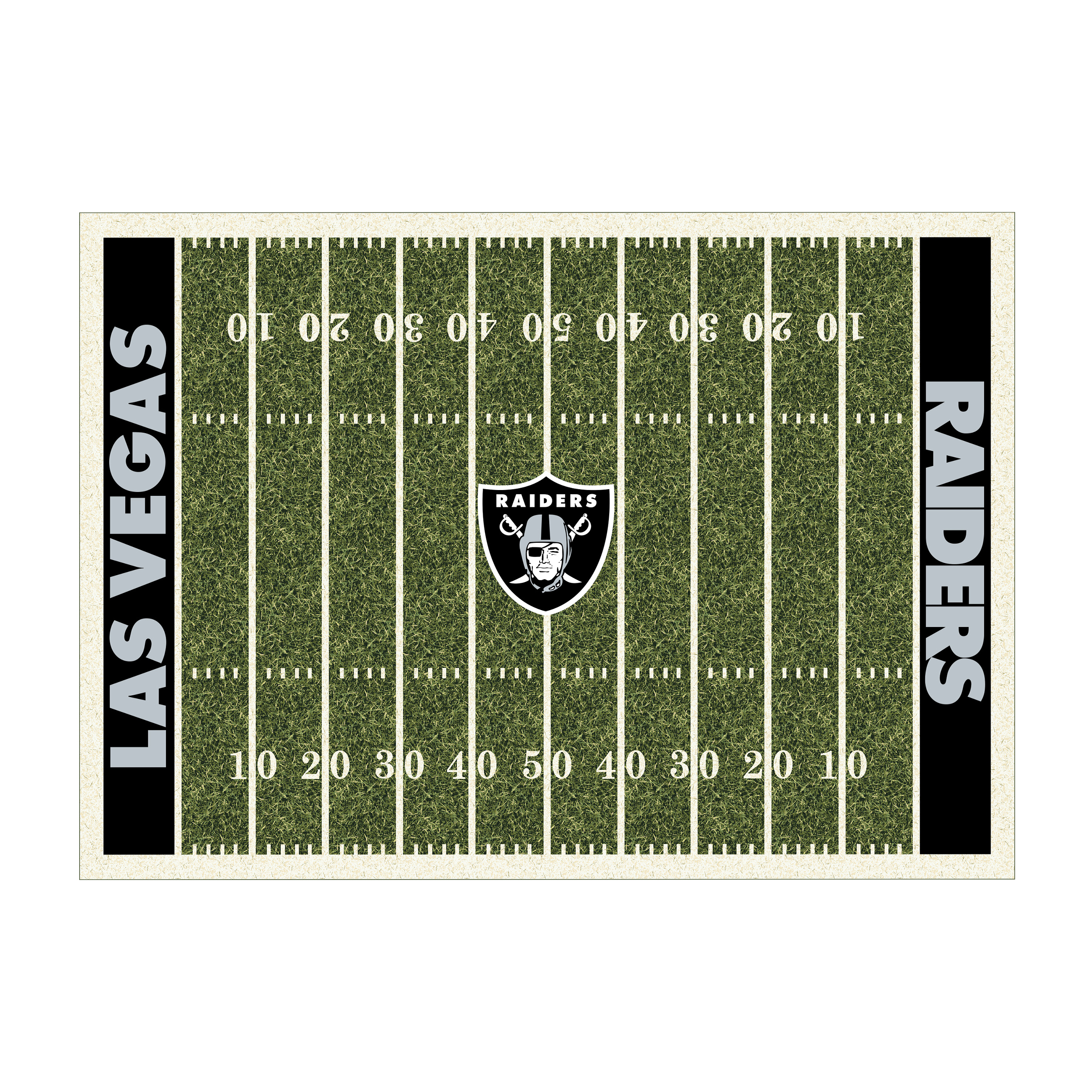 las vegas raiders 8x11 homefield football field area rug
