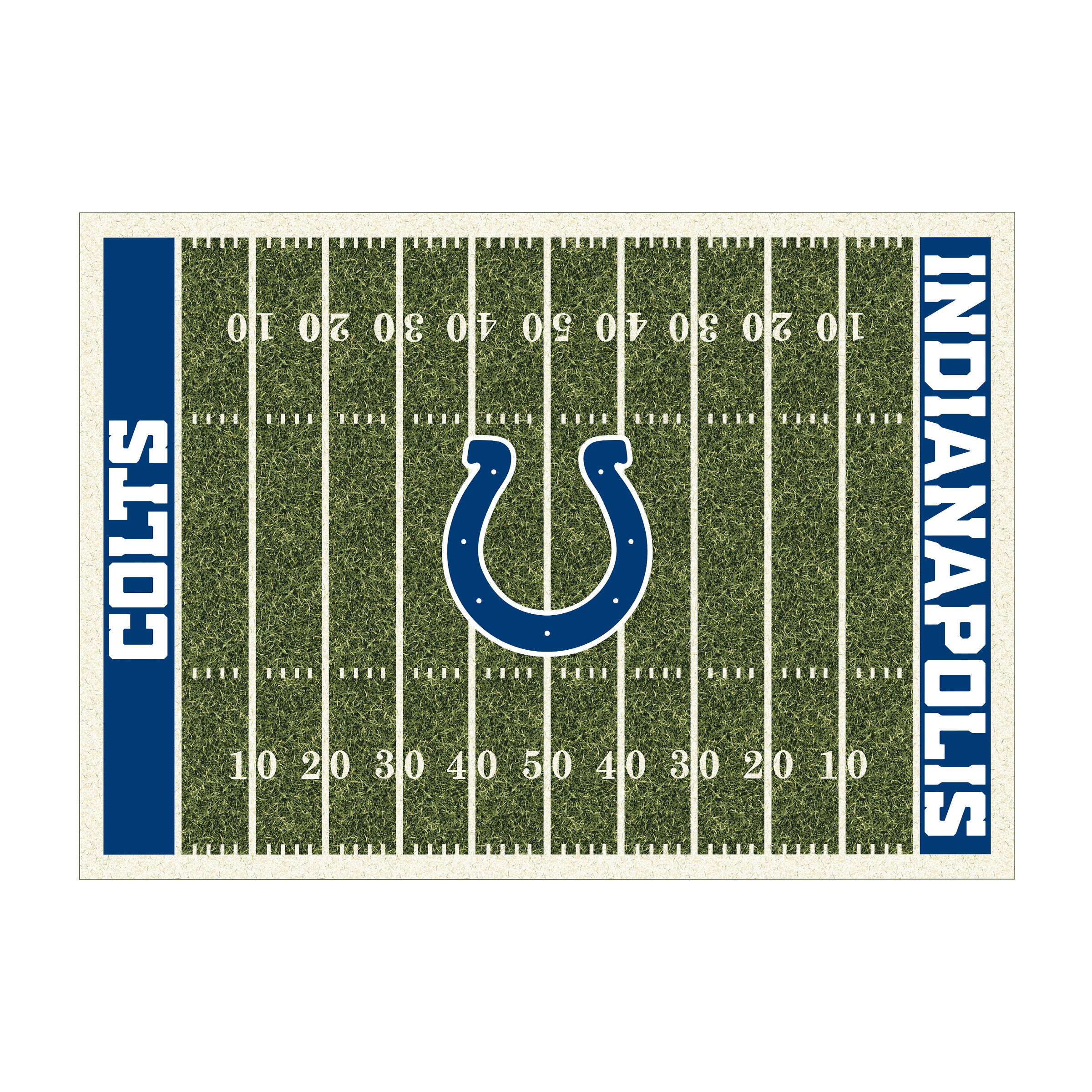 indianapolis colts 8x11 football field premium nylon rug