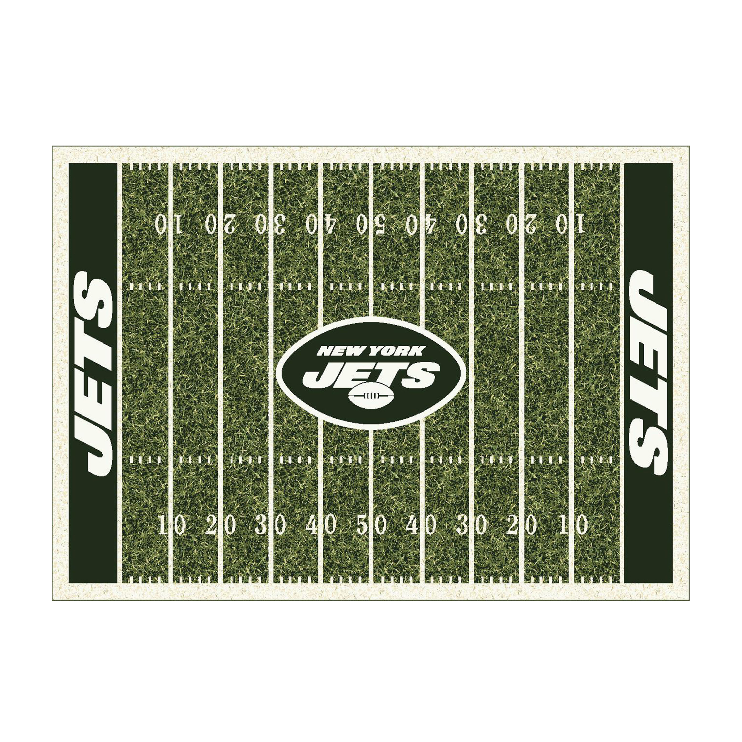 jets 8x11 homefield rug football field nfl licensed nylon