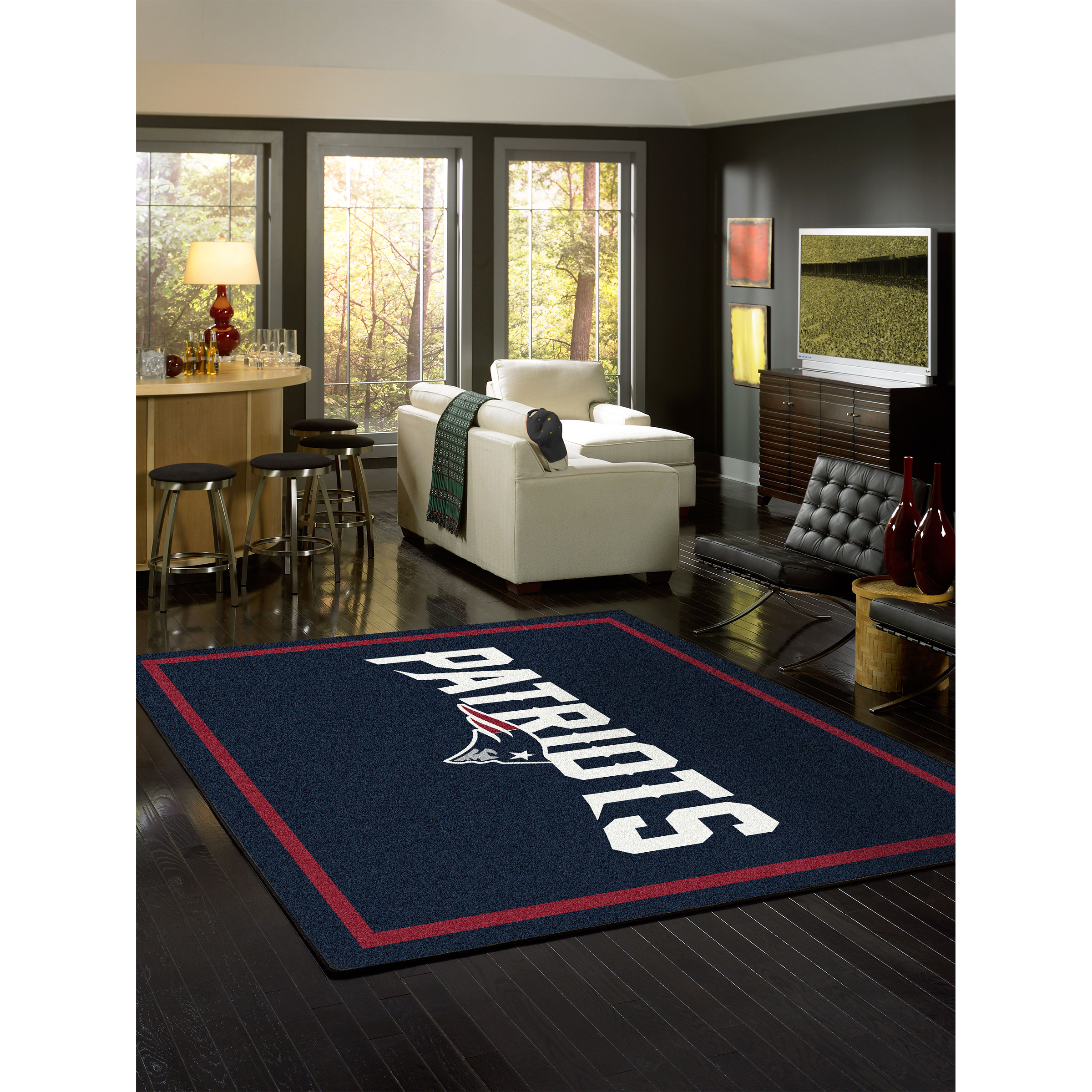 new england patriots 8x11 officially licensed nfl spirit area rug