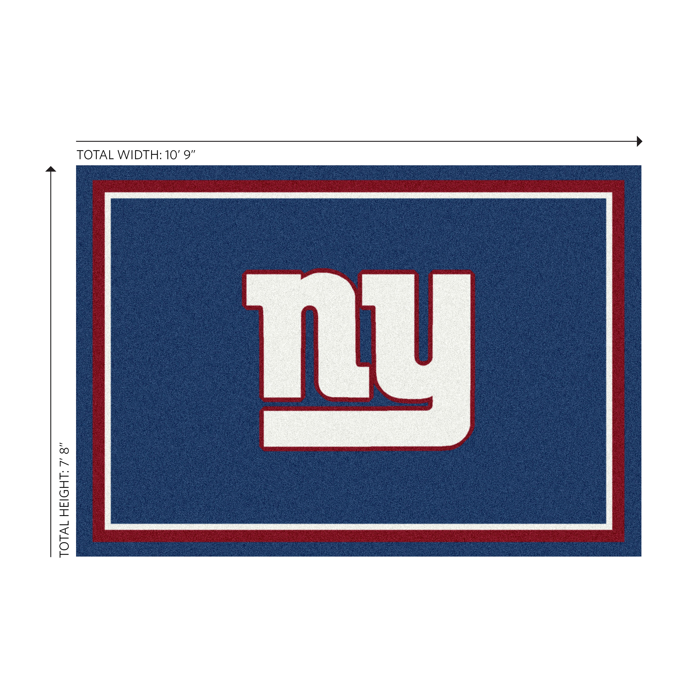 giants 8x11 spirit area rug officially licensed nfl