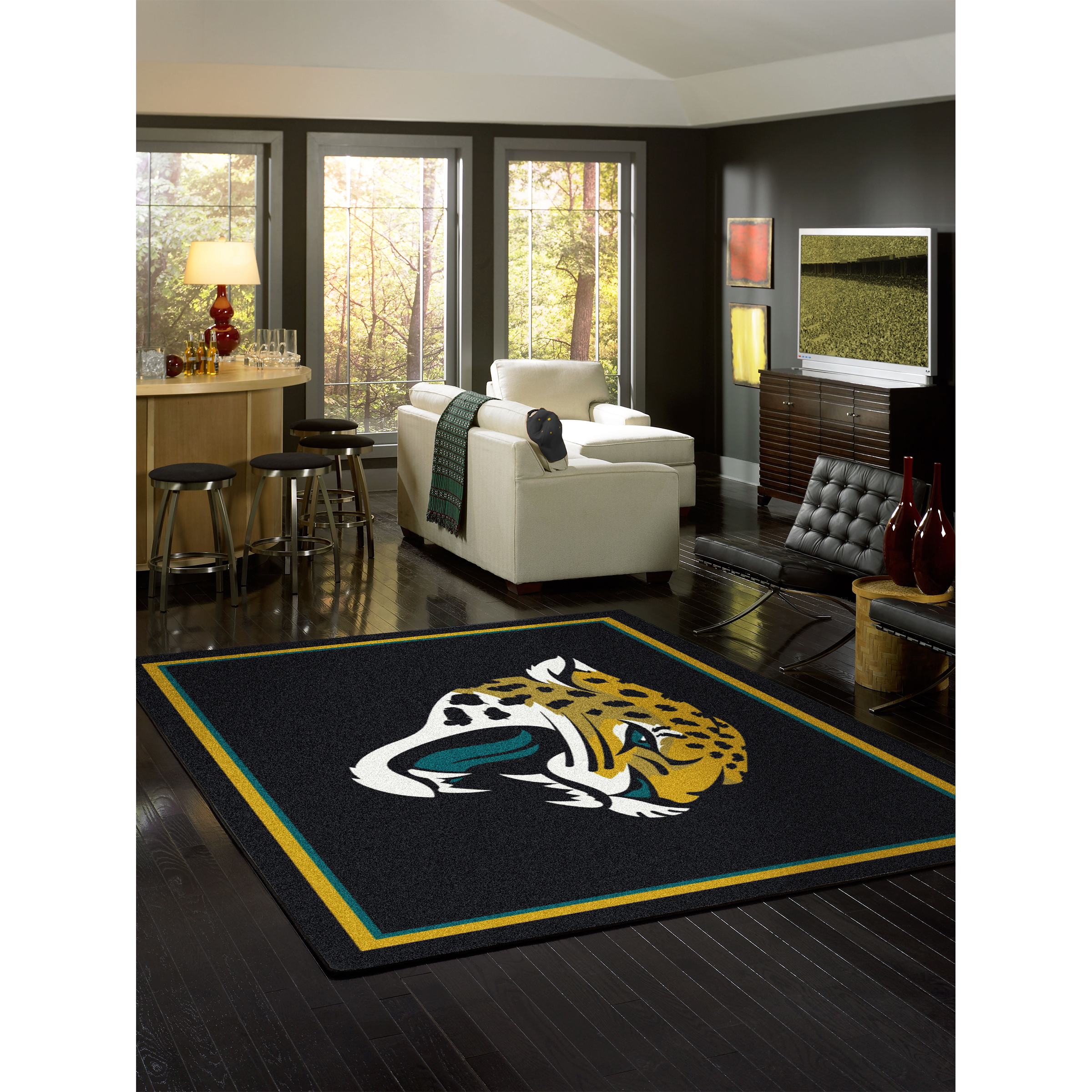 jacksonville jaguars 8x11 officially licensed spirit area rug