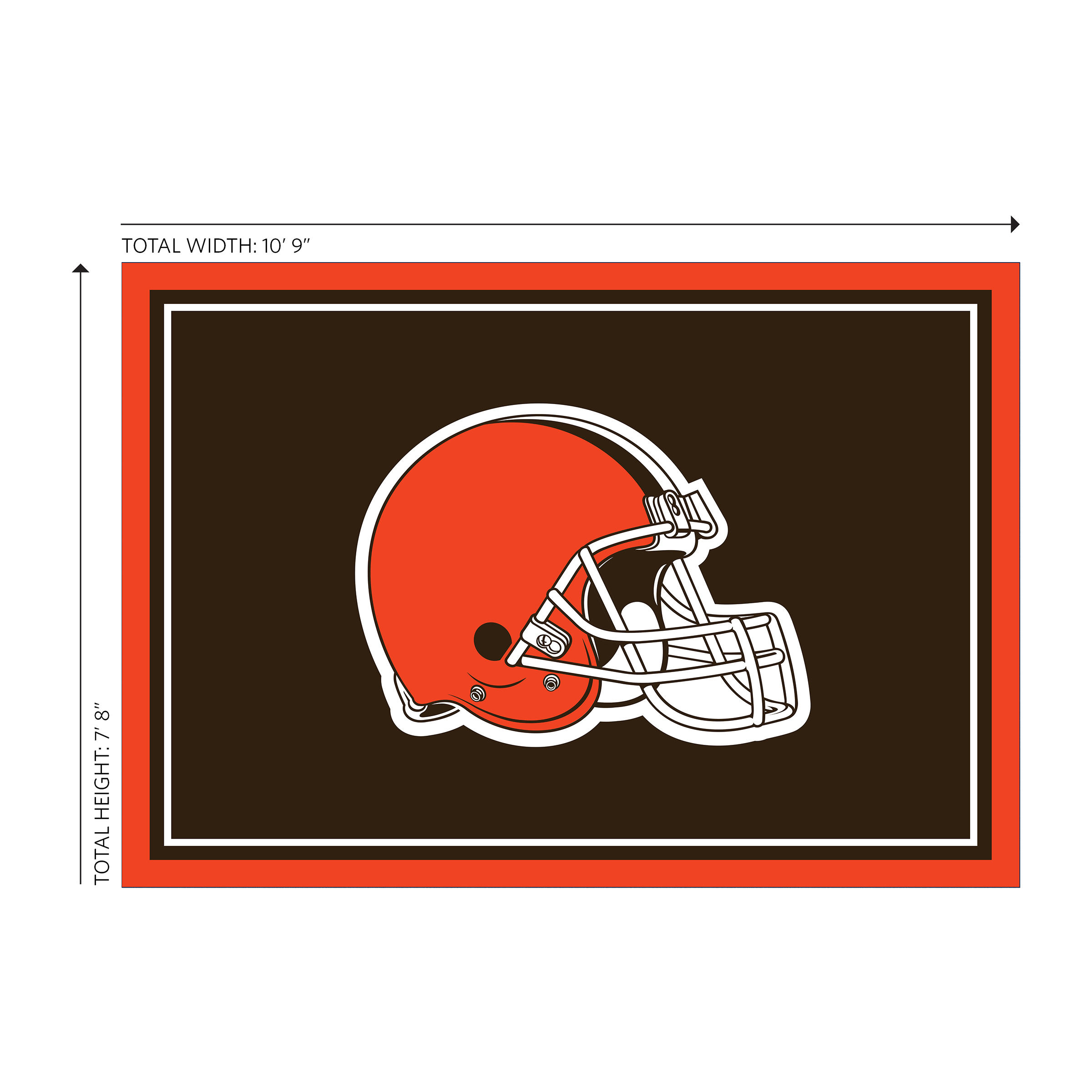 cleveland browns 8 x 11 spirit area rug