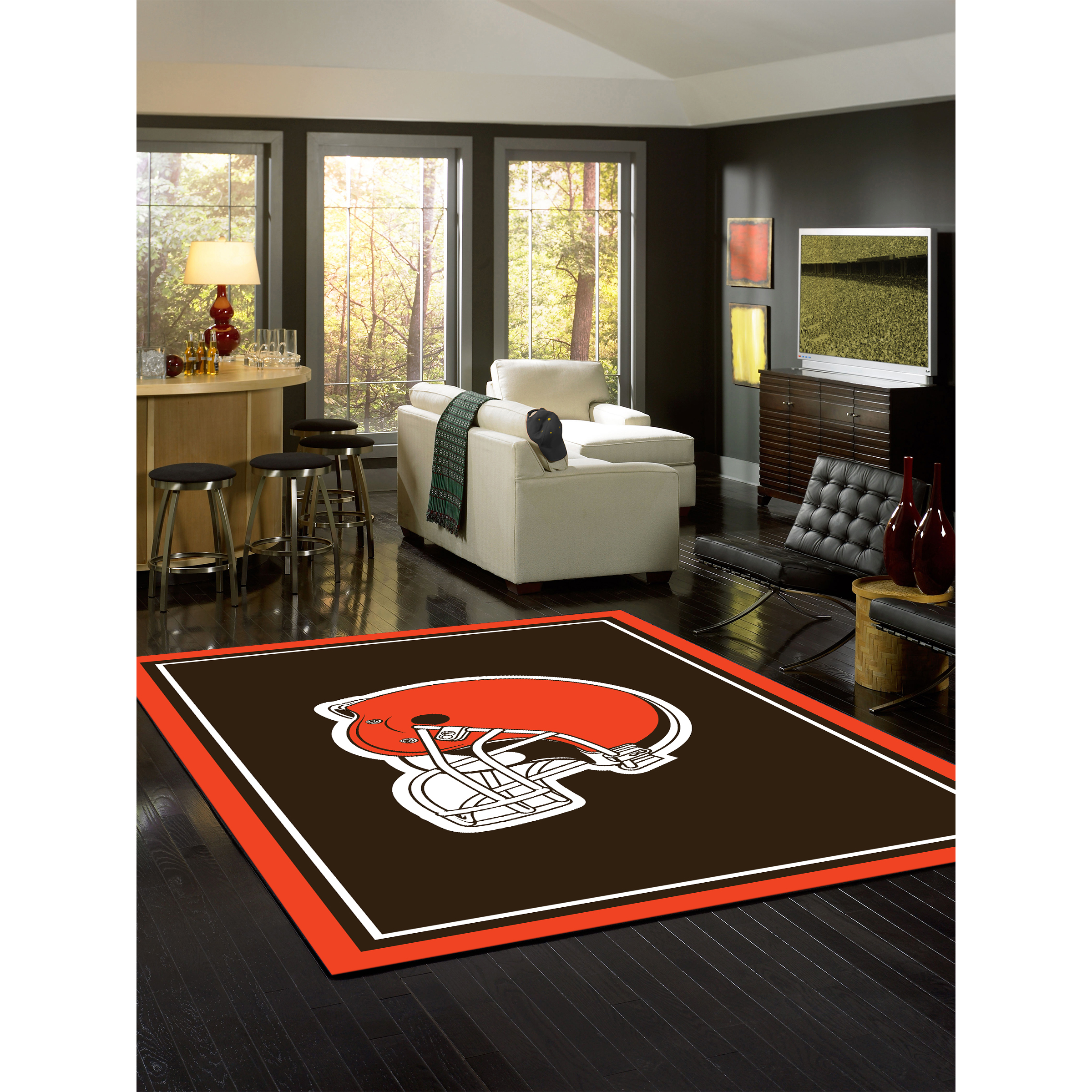 cleveland browns 8 x 11 spirit area rug