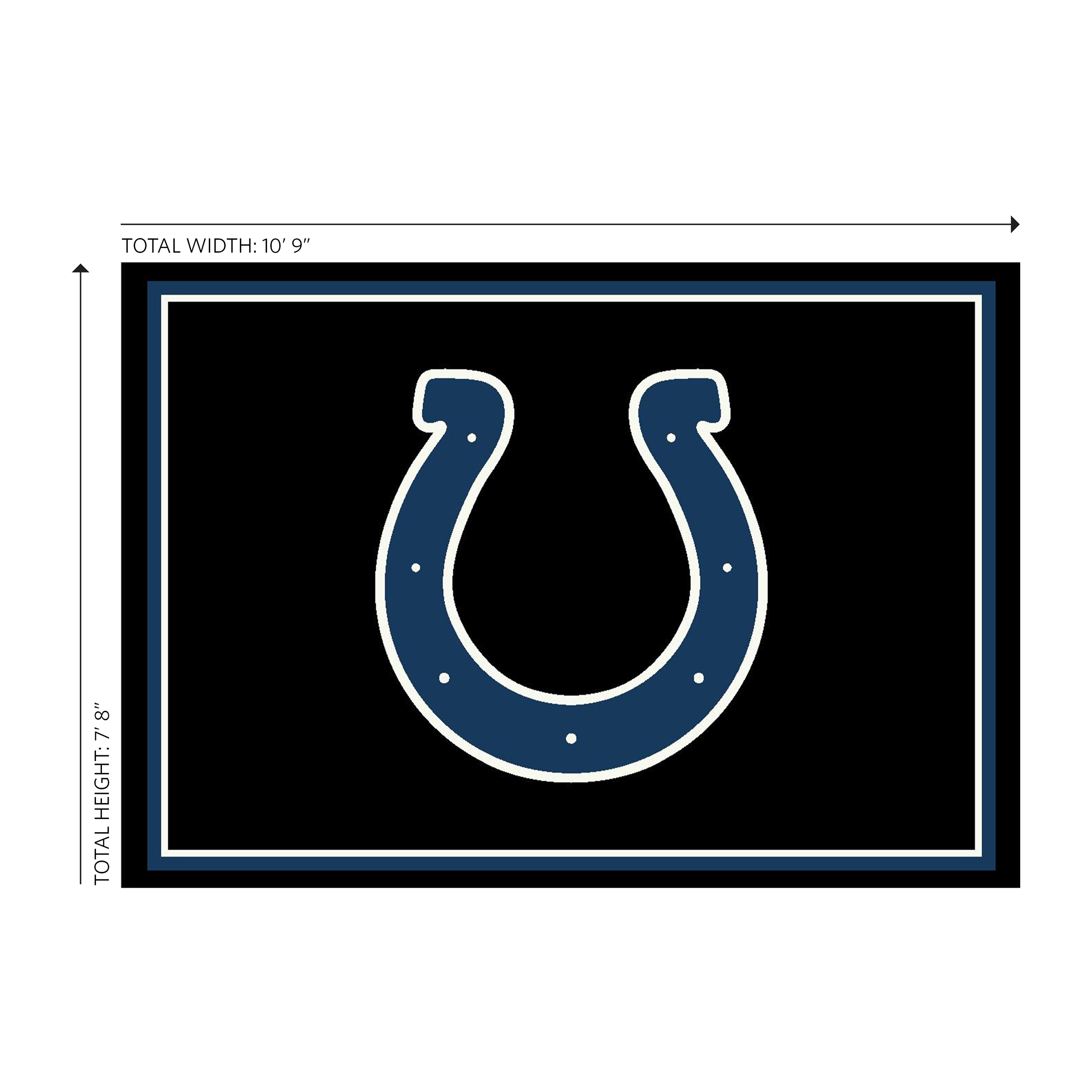 indianapolis colts 8x11 spirit area rug officially licensed nfl