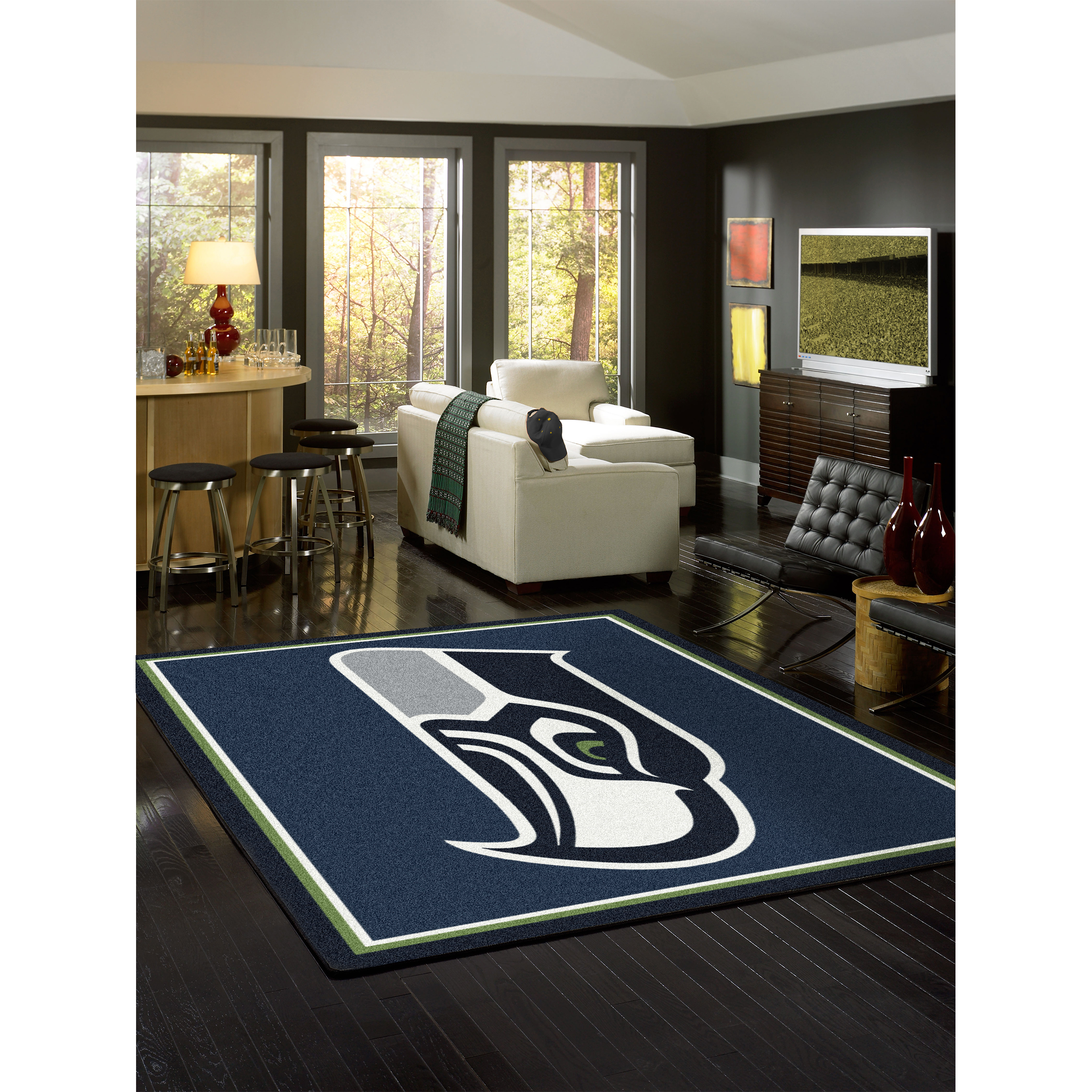 seattle seahawks 8x11 spirit area rug officially licensed nfl