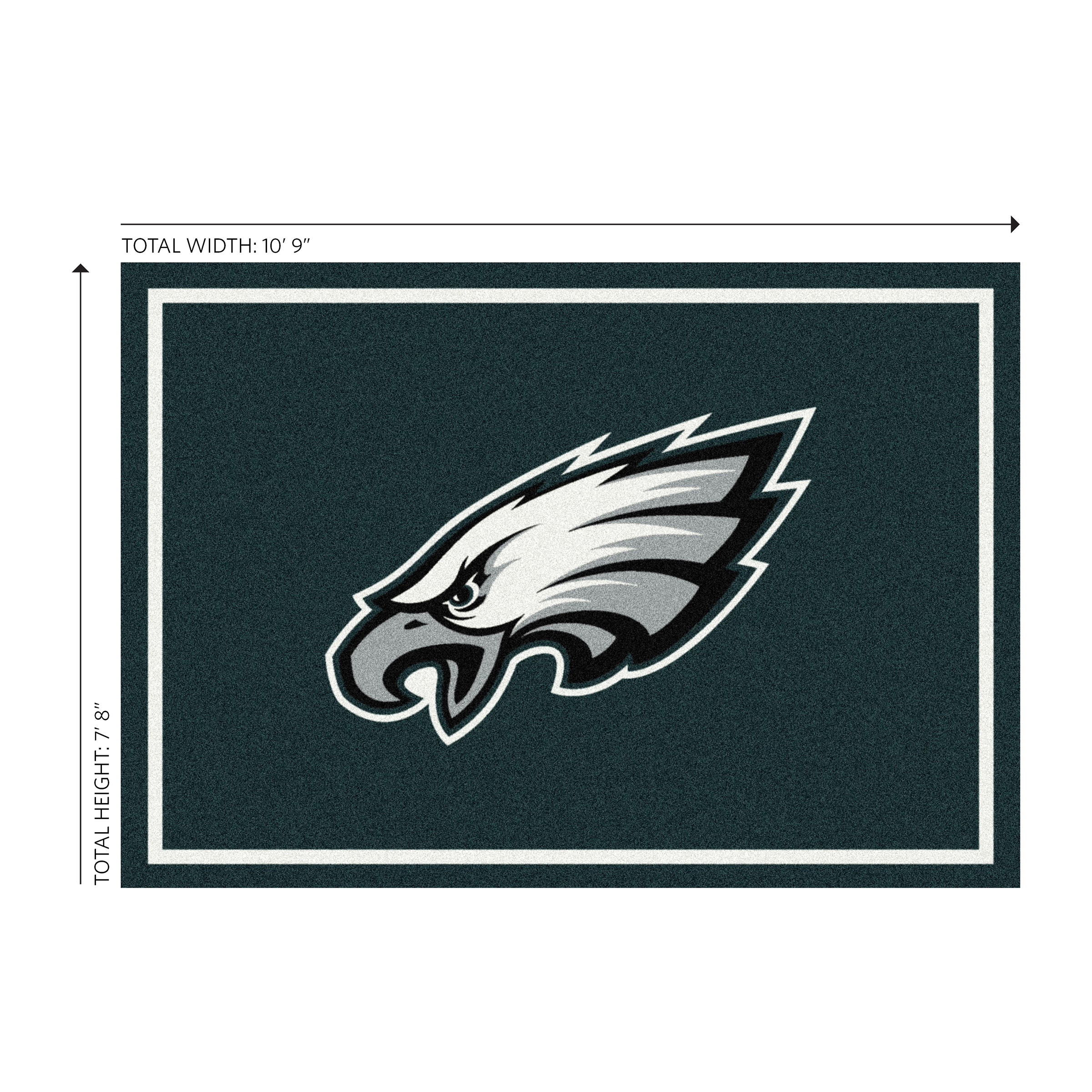 philadelphia eagles 8 x 11 spirit area rug