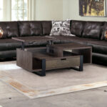 47 Inch Brown And Black Lift Top Coffee Table With Storage