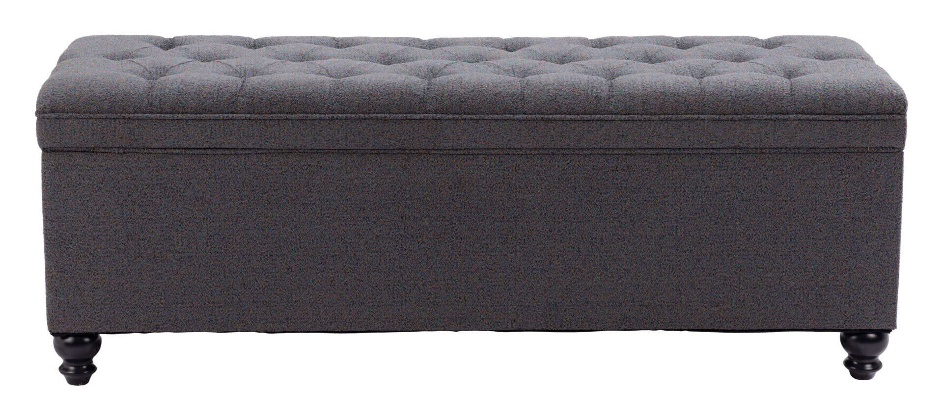 Velvet Upholstered Storage Bench with Tufted Seat and Hidden Compartment 4 Velvet Upholstered Storage Bench with Tufted Seat and Hidden Compartment - Image 4