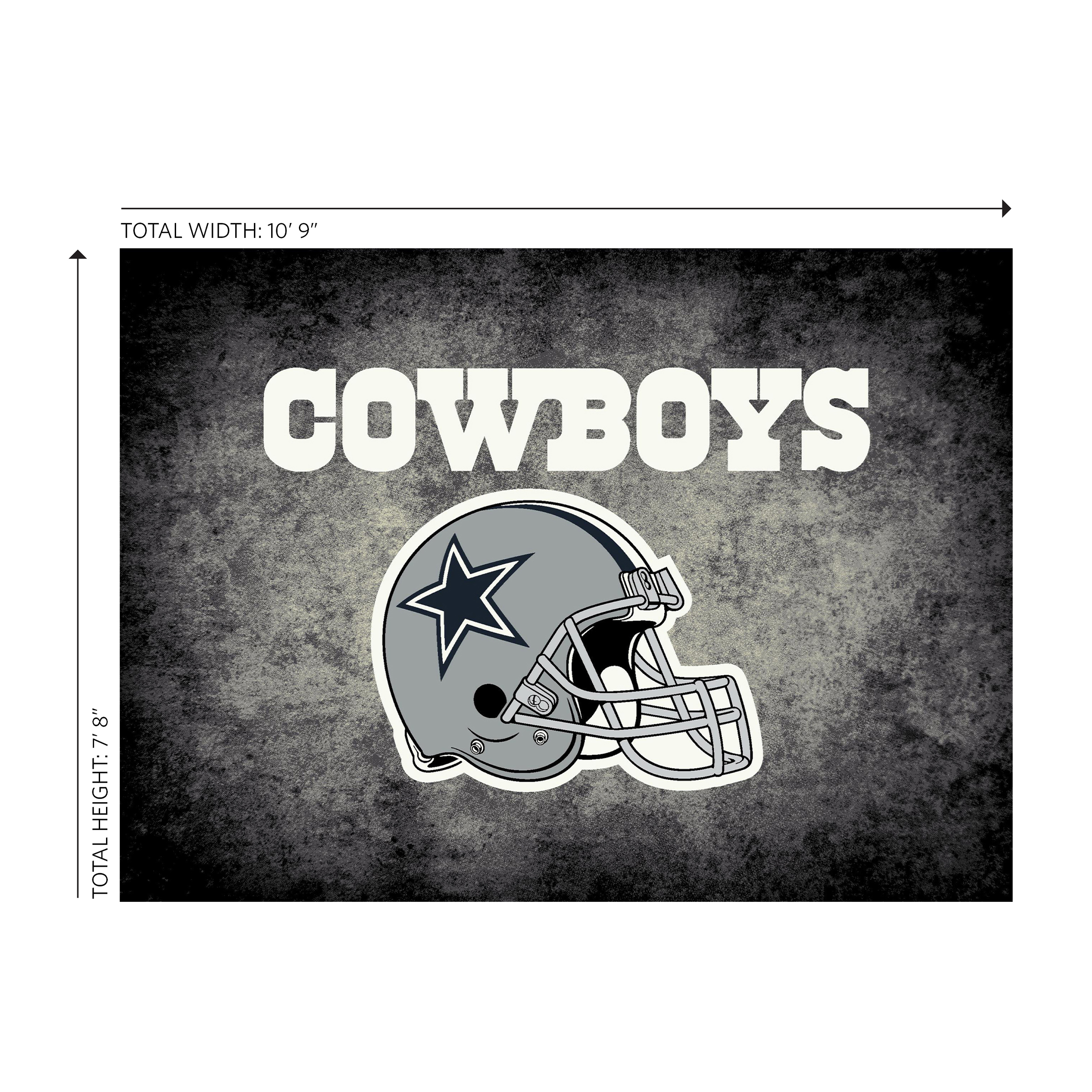 dallas cowboys 8x11 distressed area rug officially licensed nfl