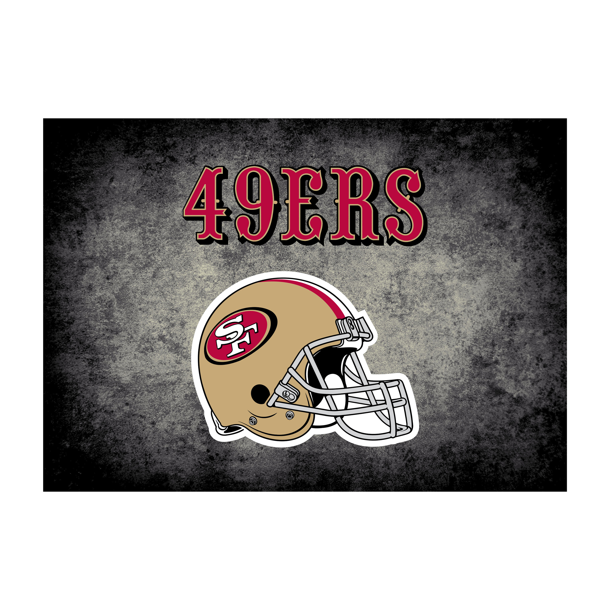 49ers 8x11 distressed area rug officially licensed nfl rug