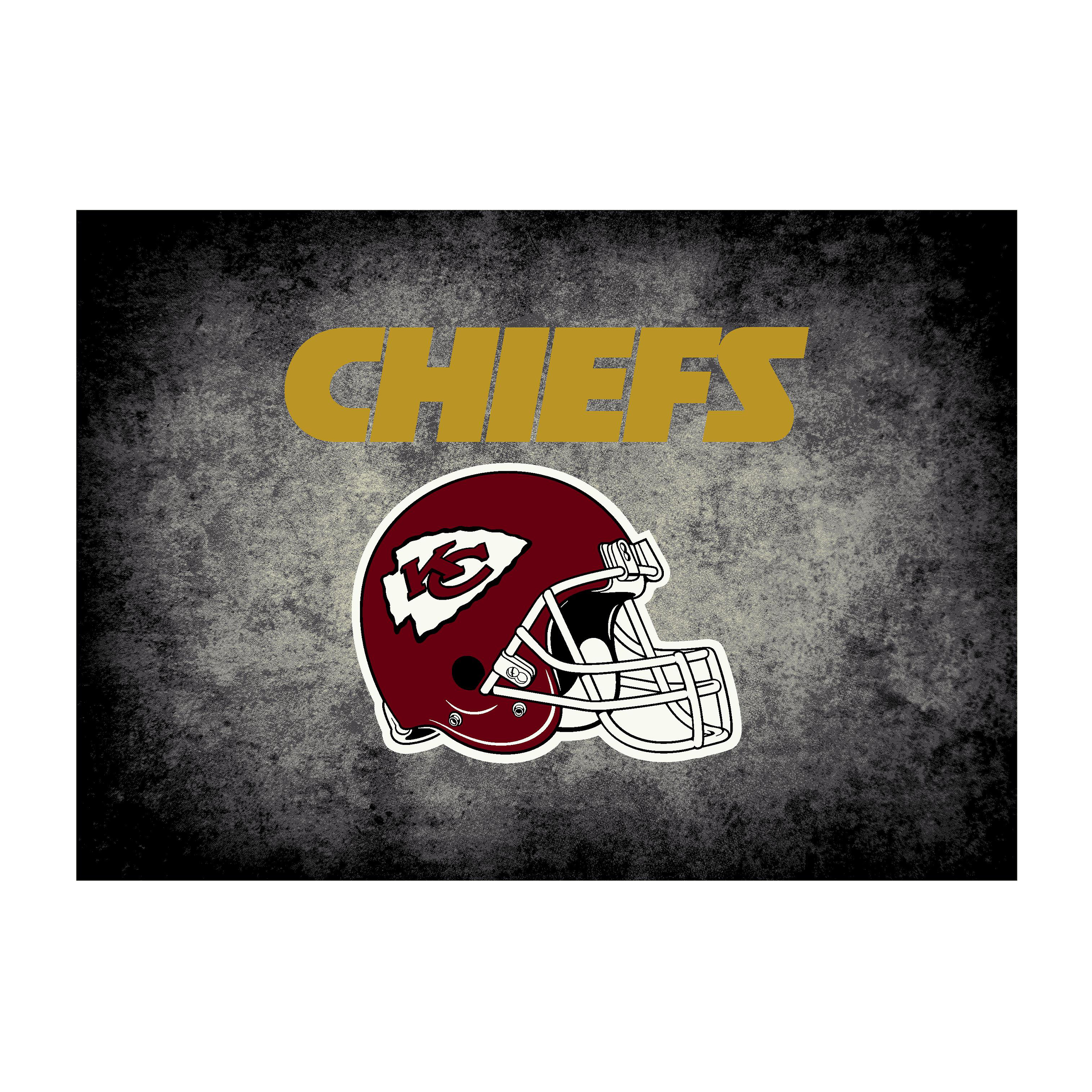 chiefs 8x11 distressed area rug kansas collection