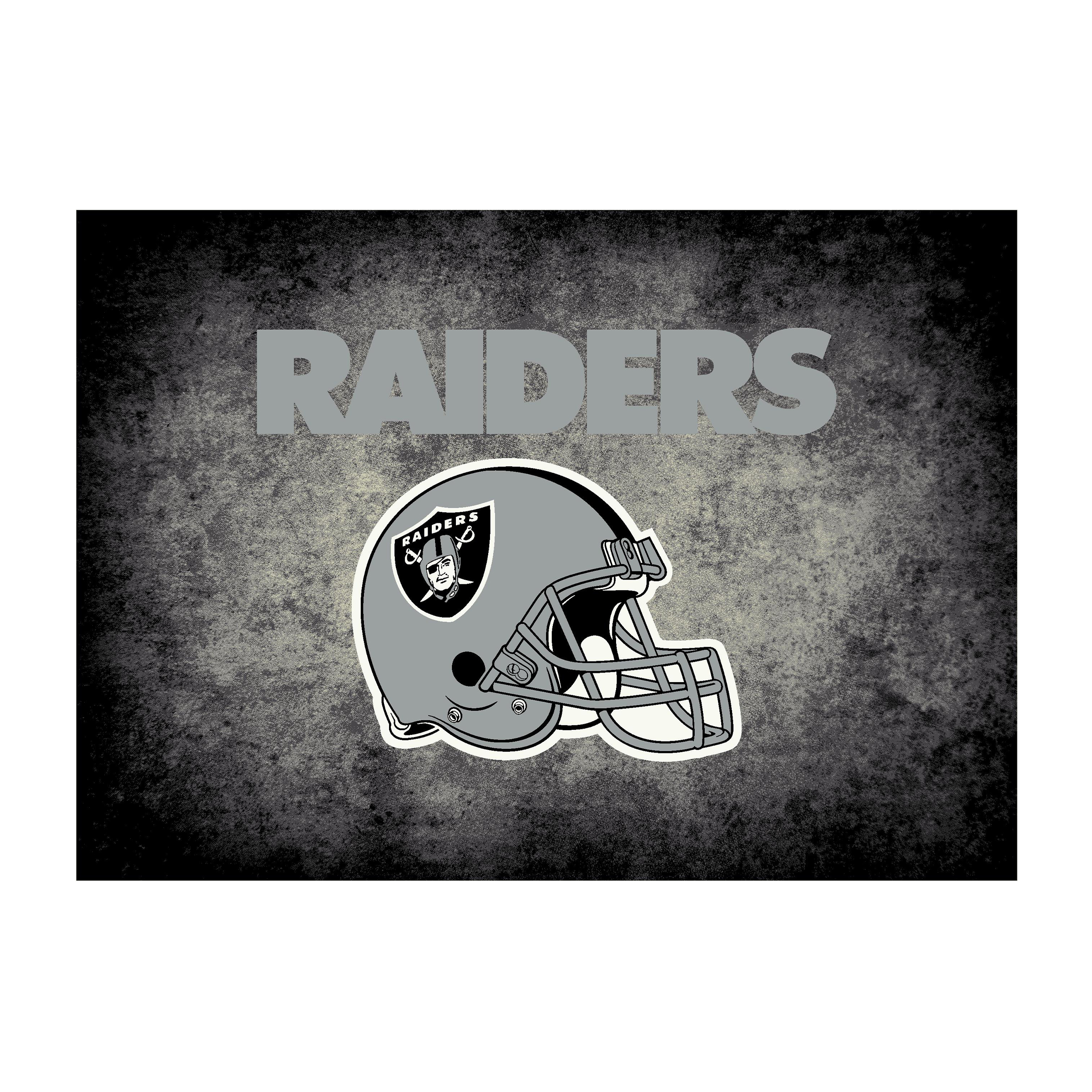 las vegas raiders 8x11 distressed area rug