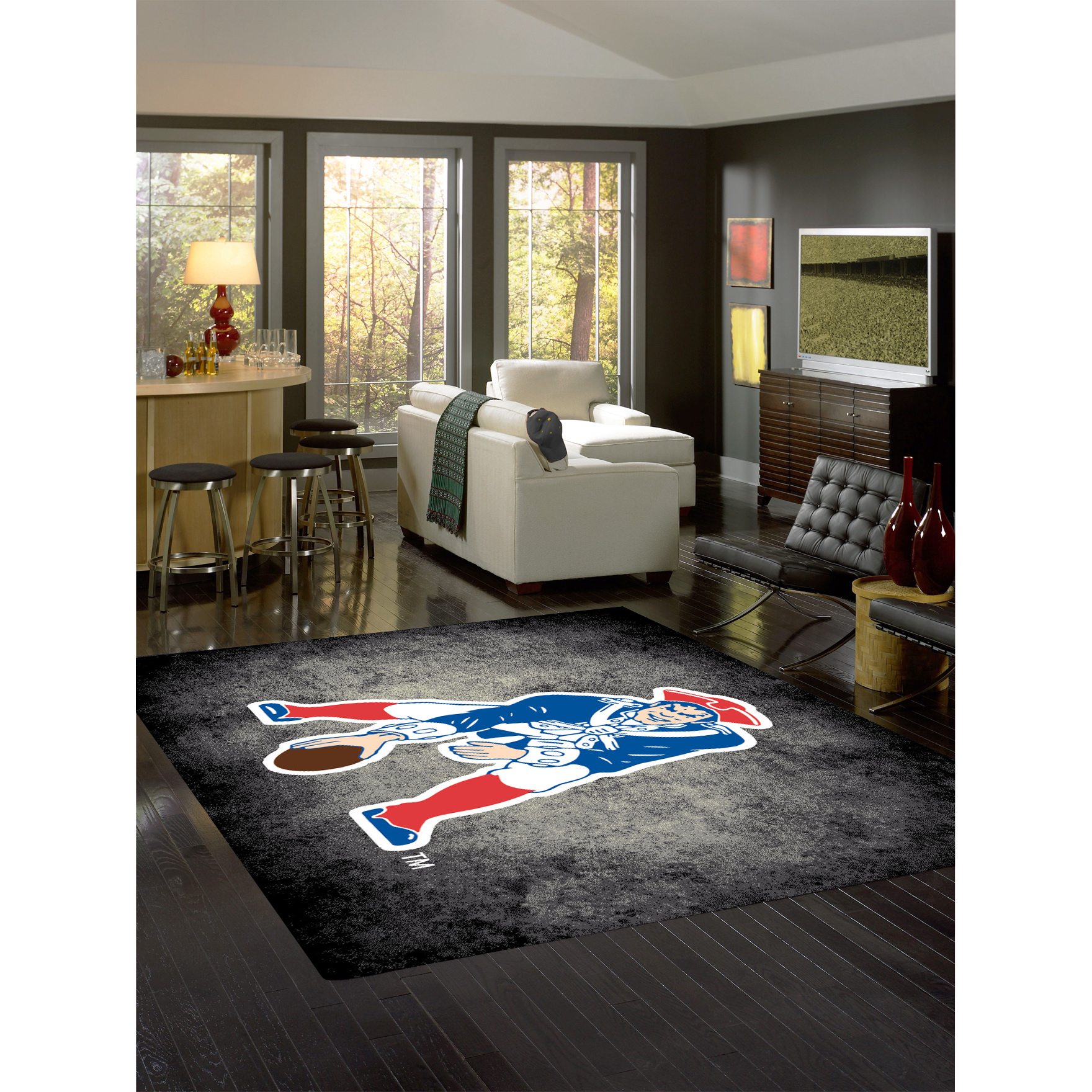 vintage patriots 8x11 distressed area rug