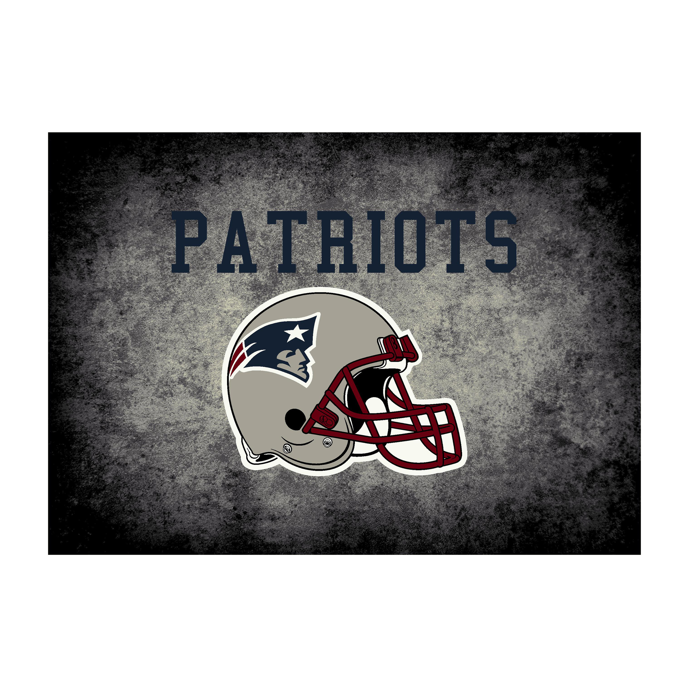patriots 8x11 distressed area rug officially licensed nfl