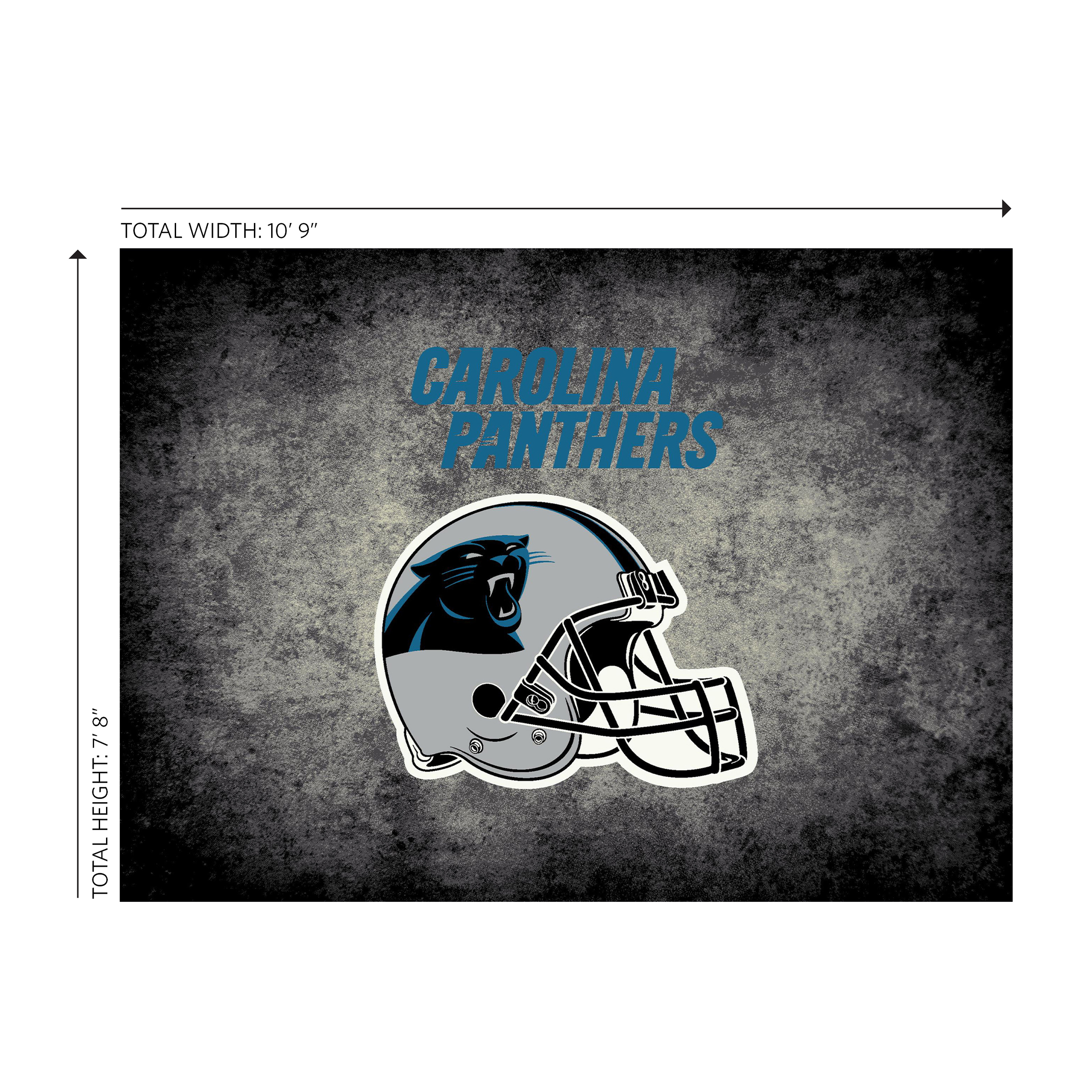 carolina panthers 8x11 distressed area rug officially licensed nfl