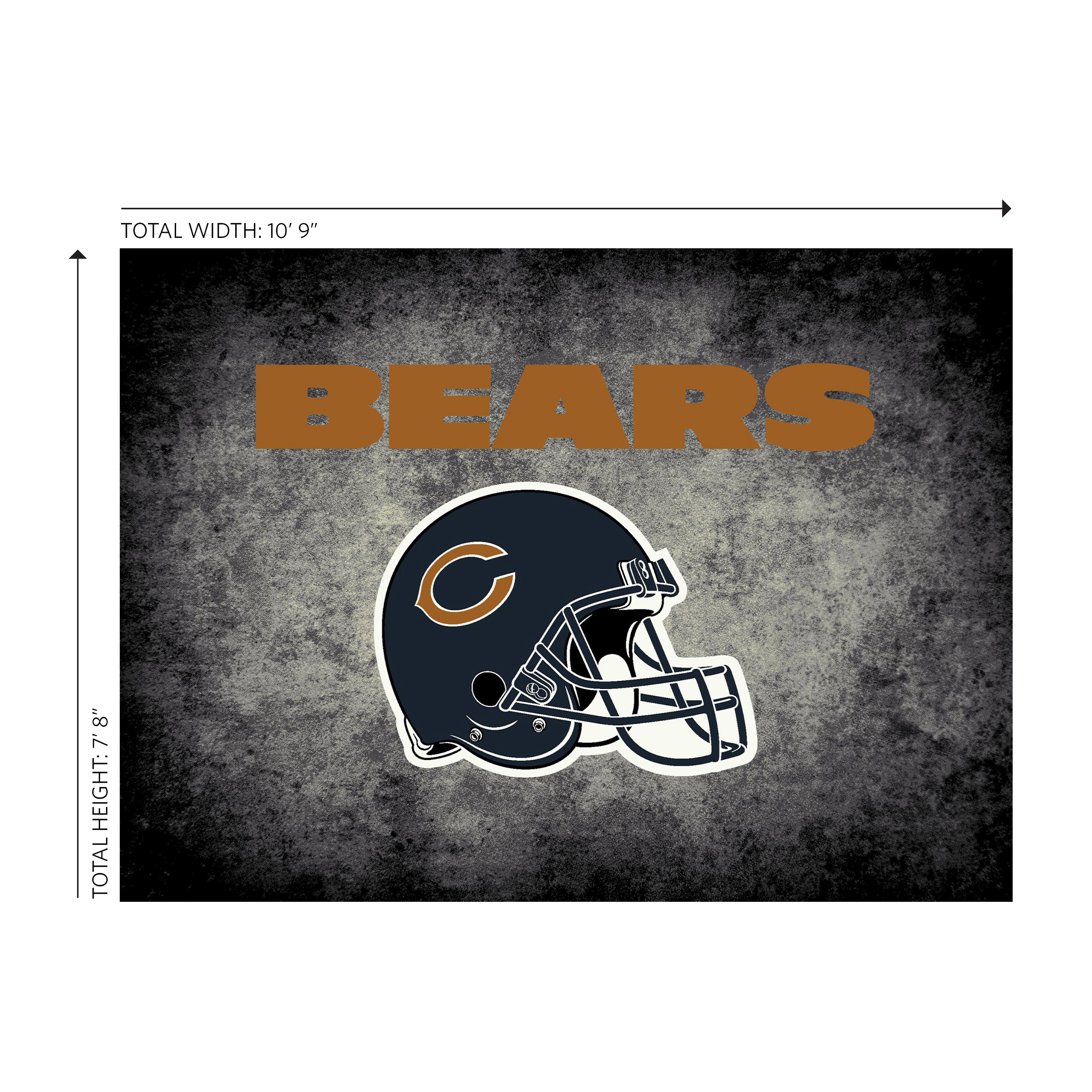 chicago bears 8x11 distressed area rug officially licensed nfl