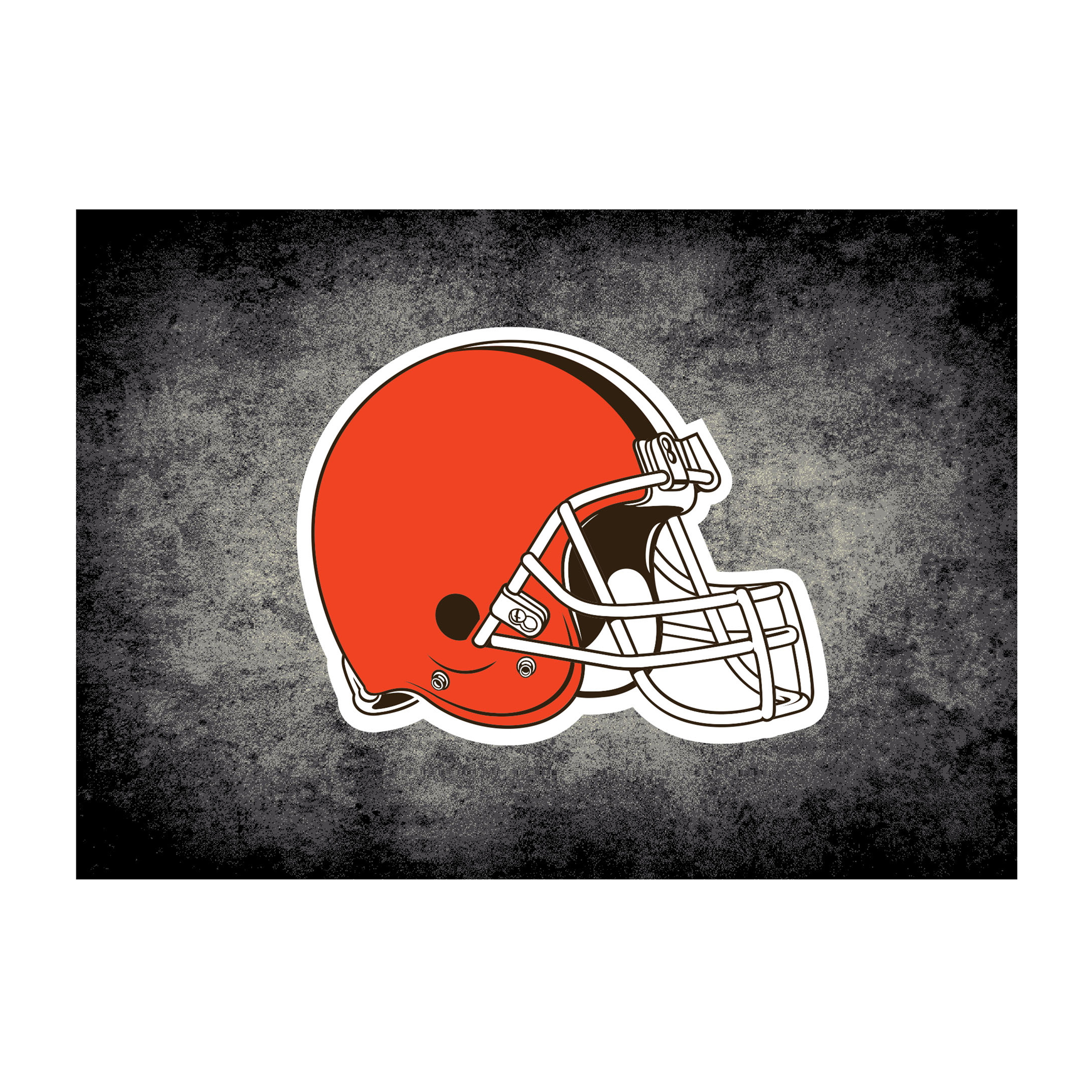 cleveland browns 8x11 distressed area rug