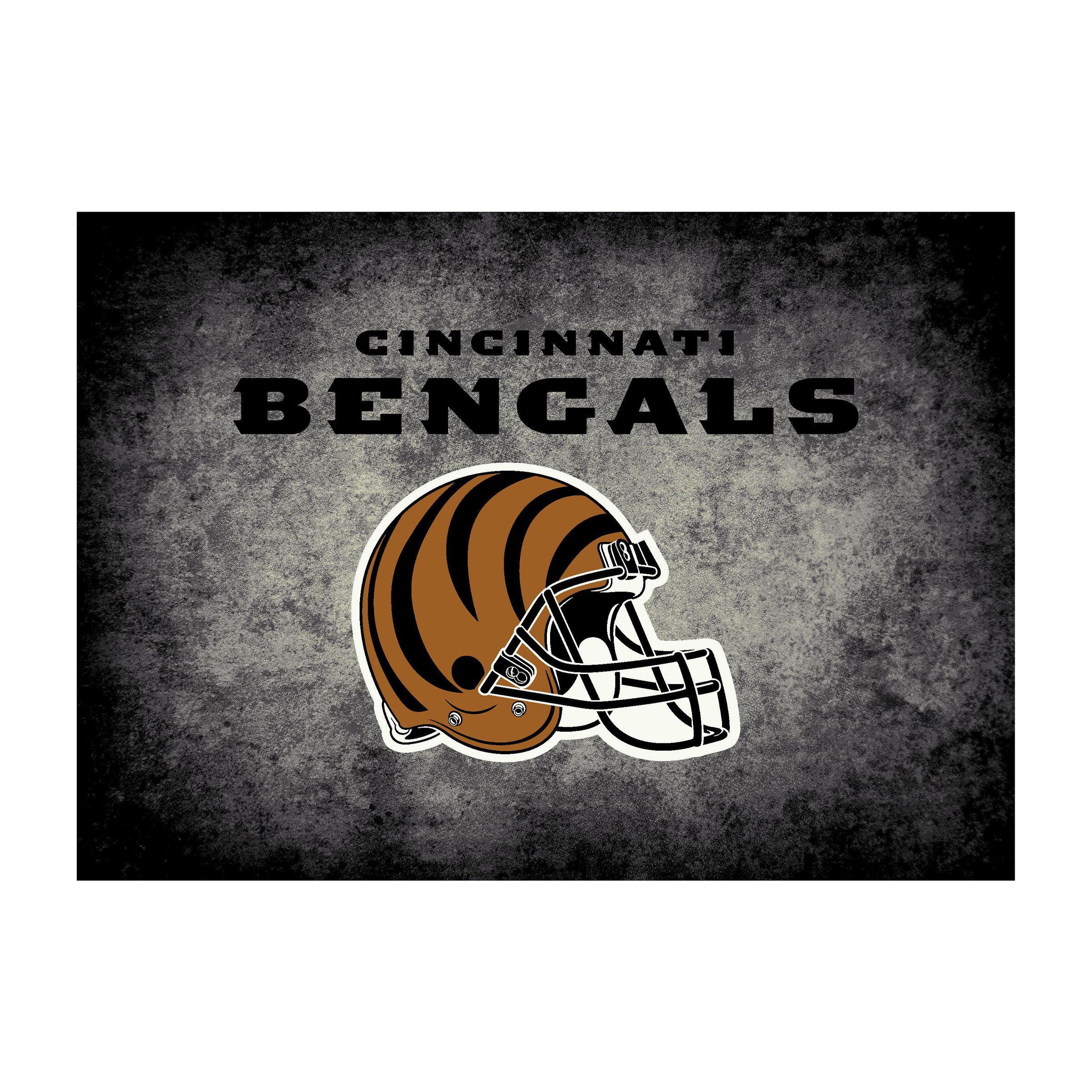 cincinnati bengals distressed 8x11 area rug