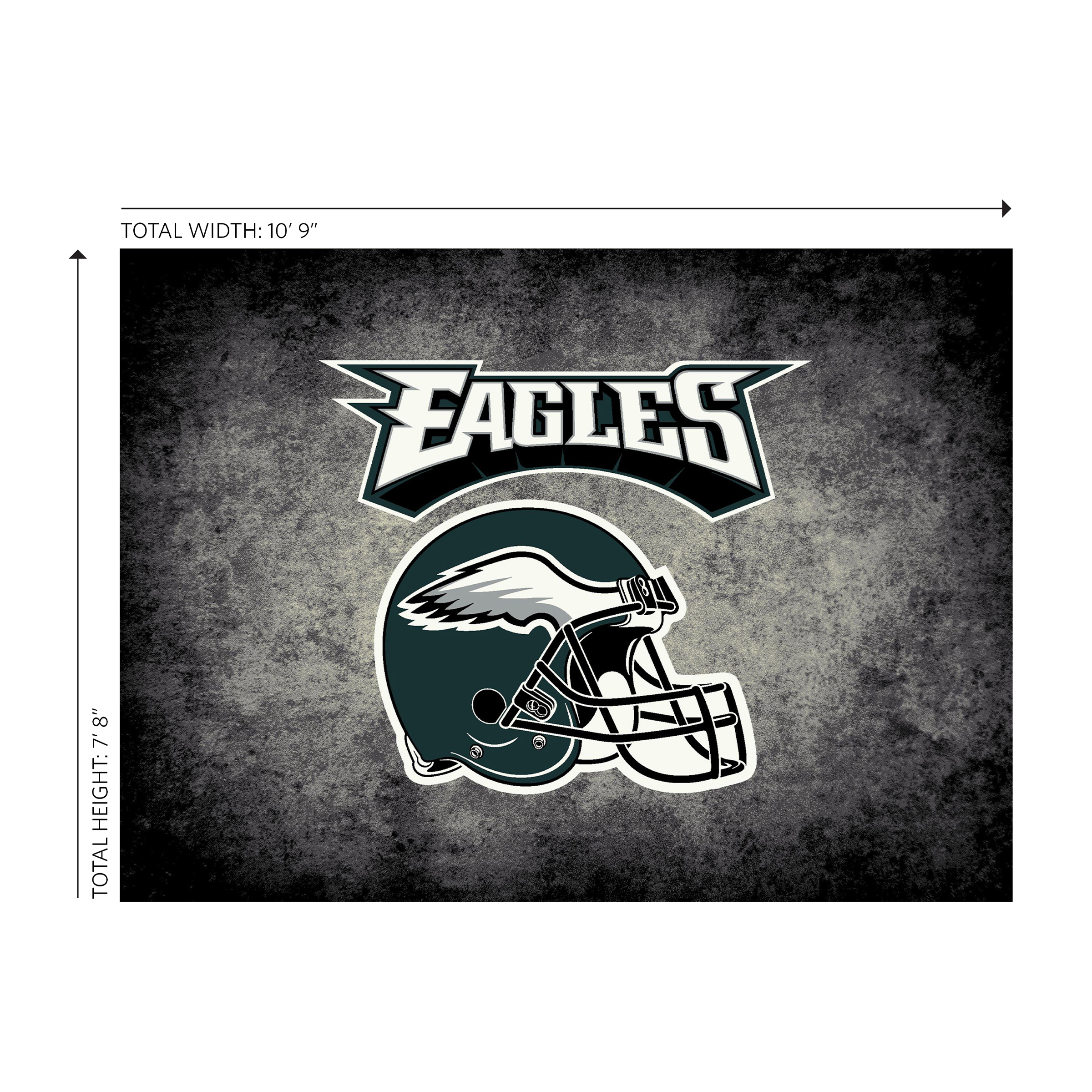 philadelphia eagles 8x11 distressed area rug licensed nfl rug