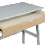 Gray and Natural Writing Desk with Drawer for Home Office 7 Gray and Natural Writing Desk with Drawer for Home Office