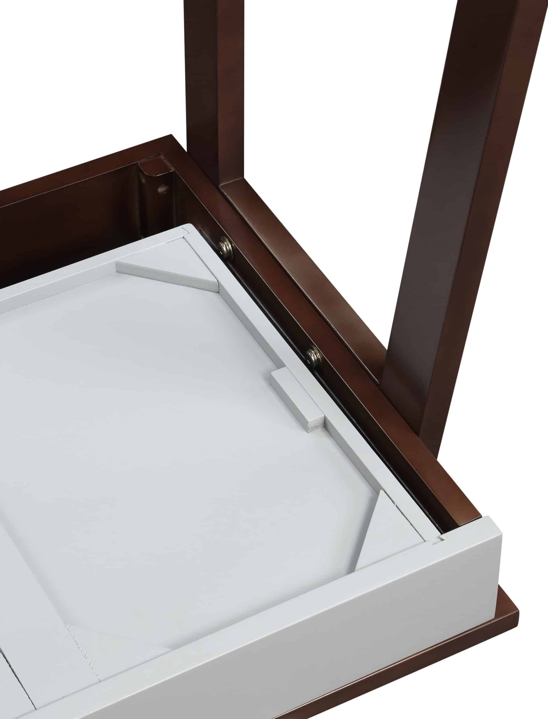 Two Tone White and Natural Writing Desk with Single Drawer 4 Two Tone White and Natural Writing Desk with Single Drawer - Image 4