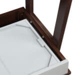 Two-Tone Brown and White Writing Desk with Drawer 9 Two-Tone Brown and White Writing Desk with Drawer