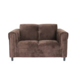 Dark Brown Five Person Microfiber Sofa and Loveseat Seating Set