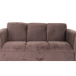 Dark Brown Five Person Microfiber Sofa and Loveseat Seating Set
