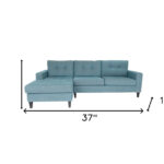 108 Inch Blue L Shaped Two Piece Corner Sectional 9 108 Inch Blue L Shaped Two Piece Corner Sectional