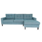 108 Inch Blue L Shaped Two Piece Corner Sectional 8 108 Inch Blue L Shaped Two Piece Corner Sectional