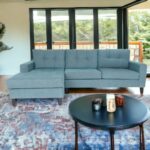 108 Inch Blue L Shaped Two Piece Corner Sectional 10 108 Inch Blue L Shaped Two Piece Corner Sectional