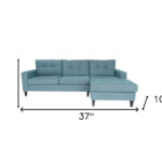 108 Inch Blue L Shaped Sofa and Chaise Sectional 9 108 Inch Blue L Shaped Sofa and Chaise Sectional